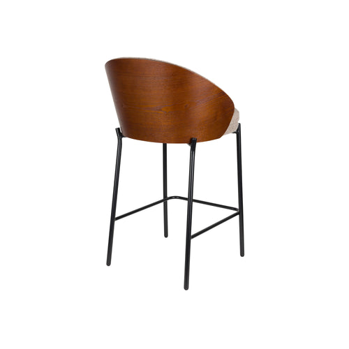 Dutchbone Rodin Counter/ Barkrukken met Rugleuning Beige - Set van 2 - vtwonen shop