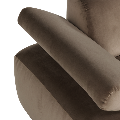 WOOOD 2-zits bank arm links Mojo - Velvet - Taupe - 74x204x97