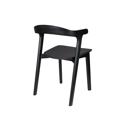 Zuiver Northwood Eetkamerstoelen Hout Zwart - Set van 2