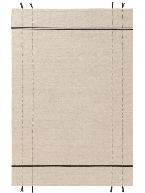 benuta wollen vloerkleed Kambiz - crème/antraciet - 200x300 cm