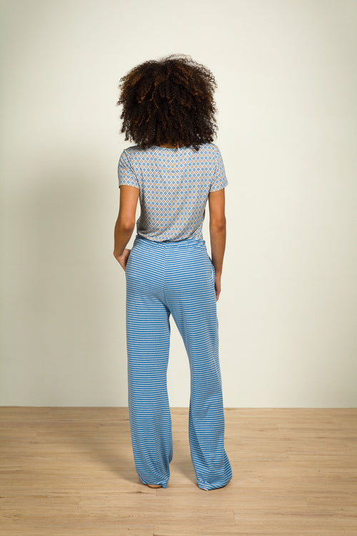 Pip Studio - Tilly Pyjama Shirt - Dames - Mojo - Blauw - S - vtwonen shop