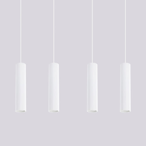 Sollux Lighting Hanglamp KARBON 4L wit - 81x5x120cm