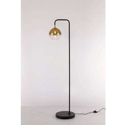 Artdelight Vloerlamp Dajano 1L - Zwart/Goud