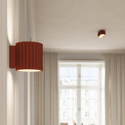 Sollux Lighting Plafondlamp AURA 2 rood ochra Gx53 - 21x10x12cm