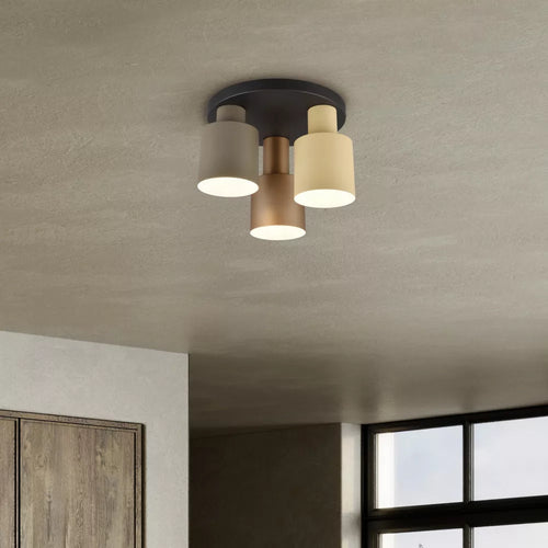 Trio Leuchten plafondlamp Agudo - 3 lichts - 30  x 24.5   cm - zwart