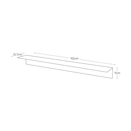 Yamazaki Wandplank met Magnetisch Paneel (90 cm) - Tower - Zwart - vtwonen shop