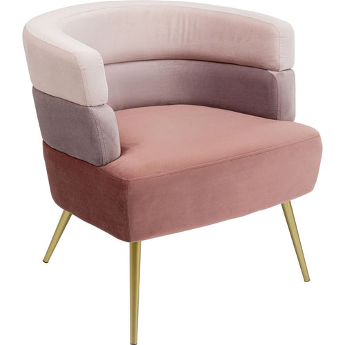 Kare Design Fauteuil Sandwich fluweel roze - vtwonen shop