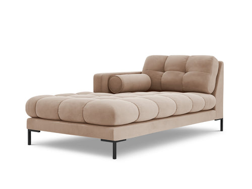 Cosmopolitan Design linker meridiaan Bali flueel, beige - 185x102x75cm