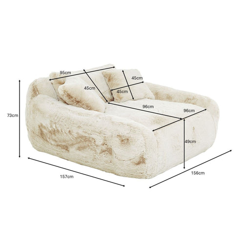 Kare Design Sofa Mika 2-Zits creme
