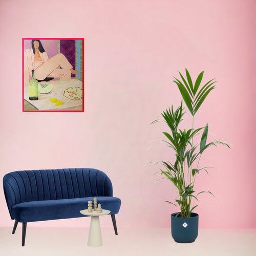 Trendyplants - Kentia palm inclusief elho Vibes Fold Round blauw - 160 cm - Ø30cm - vtwonen shop