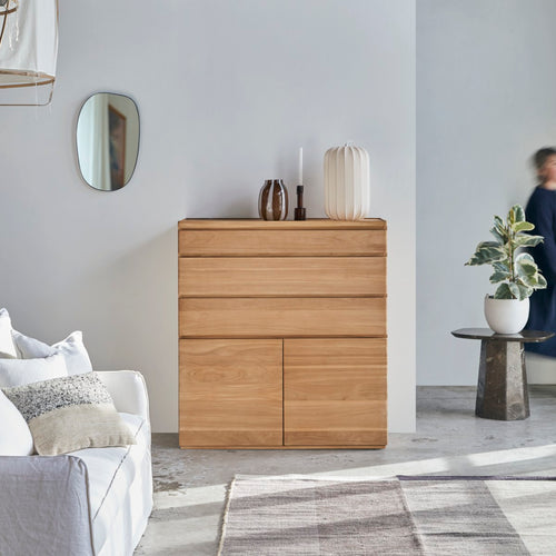 Tikamoon Buffetkast in massief teak 110 cm - Naturel