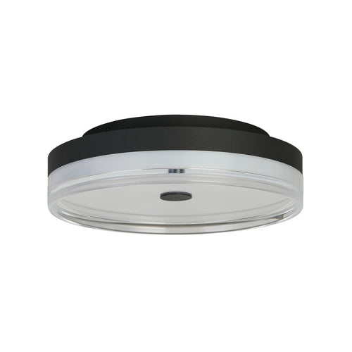 Searchlight Cyprus LED-plafondlamp, zwart metaal en helder acryl