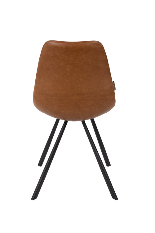 Dutchbone Franky Eetkamerstoelen Bruin - Set van 2 - vtwonen shop