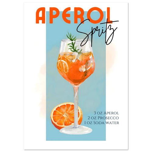 Artfulprints  Aperol Spritz - Blue   poster A4 21x29.7 cm - vtwonen shop