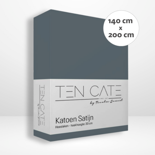 Ten Cate hoeslaken - 100% katoensatijn - 140x200 - donkerblauw - vtwonen shop