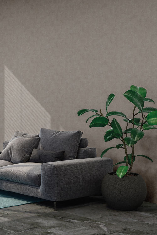 Livingwalls behang geschilderd effect warm grijs - 53 cm x 10.05 m - AS-374181