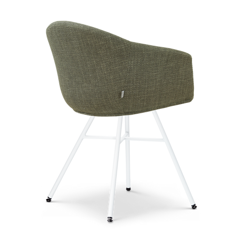 Nolon Noa-Otis eetkamerstoel forestgroen - wit onderstel