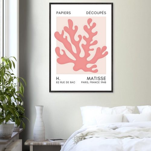 Artfulprints Poster Matisse – Saltflower shapes taupe   - 30x40 cm - Taupe