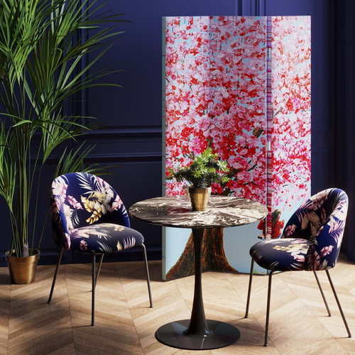 Kare Design Eettafel Schickeria Ø80cm zwart marmerprint