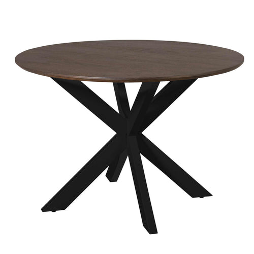 StarFurn Eettafel Madison - Deens Ovaal Bruin/Zwart - 110x110x76cm