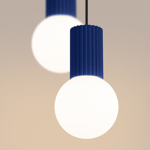 Sollux Lighting Hanglamp HALO 2P ultramarijn - 15x15x120cm