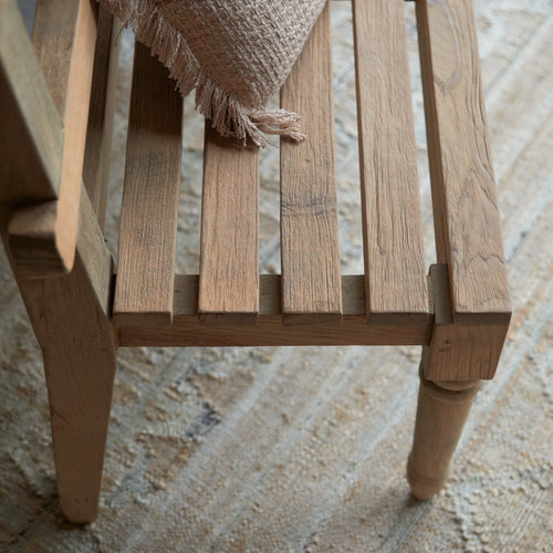 Tikamoon Bank van gerecycled massief teakhout - Naturel