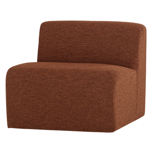 WOOOD 1-zits bank Mojo Base - Bouclé - Roestbruin Melange - 74x84x97