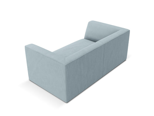 Micadoni Bank Ruby 2-zits, ribfluwelen, lichtblauw - 93x174x69cm