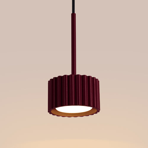 Sollux Lighting Hanglamp AURA 1 bordeaux Gx53 - 10x10x125cm