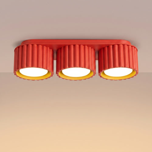 Sollux Lighting Plafondlamp AURA 3 rood Gx53 - 32,5x10x8cm