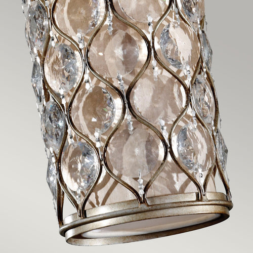 Elstead Lucia - 1-lichts plafondlamp mini gepolijst zilver, E27