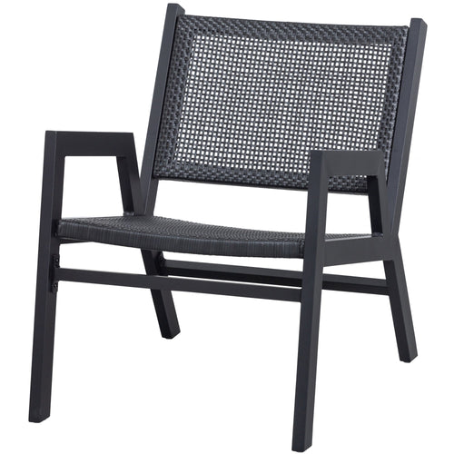 WOOOD tuin fauteuil met armleuning Pem - Aluminium - Zwart - Set van 2 - vtwonen shop