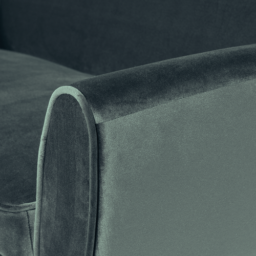 WOOOD 2-zits bank Rocco - Velvet - Teal - 75x187x82