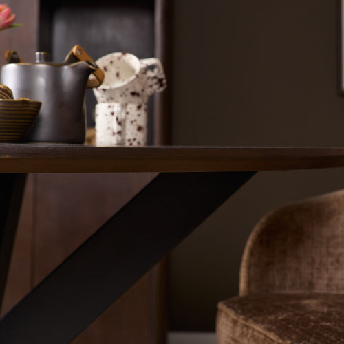Starfurn  eettafel Madison - zwart - 110x110x76cm
