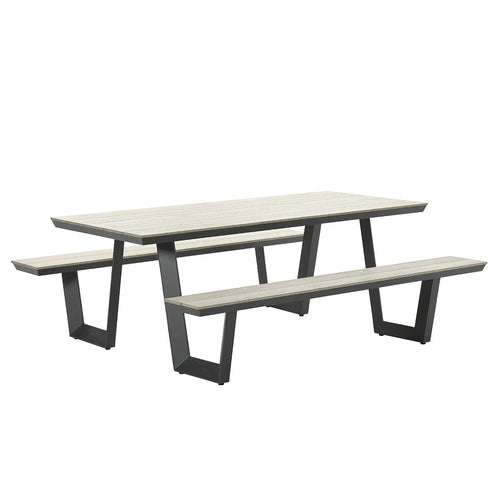 Bell picknick set - 200x178 cm - carbon black - light teak vironwood - vtwonen shop