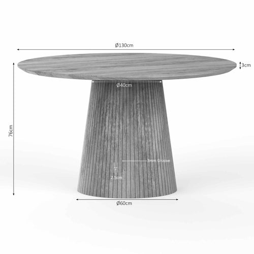 Starfurn  eettafel Lana - taupe - 130x130x76cm