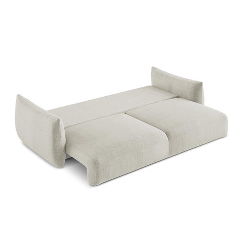 LaMiaSofa 3-zits slaapbank Savona - textuurstof - lichtbeige - 230x105x90