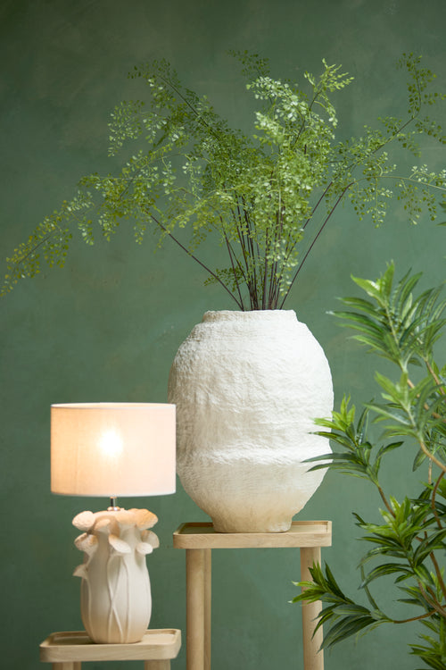 Light & Living vaas LEANO - Ø45x60cm - wit - vtwonen shop