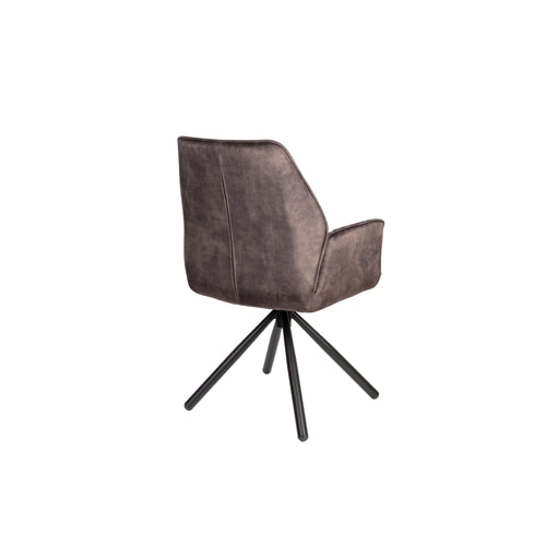 Housecraft Living Jamie Eetkamerstoelen met armleuning Wood/ Bruin - Set van 2
