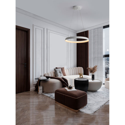 Nova Luce ORMI Geïntegreerde LED-hanglamp voor plafond, zandwit, Triac dimbaar, 52W, 3717lm, 2700-3000K kleurtemperatuur
