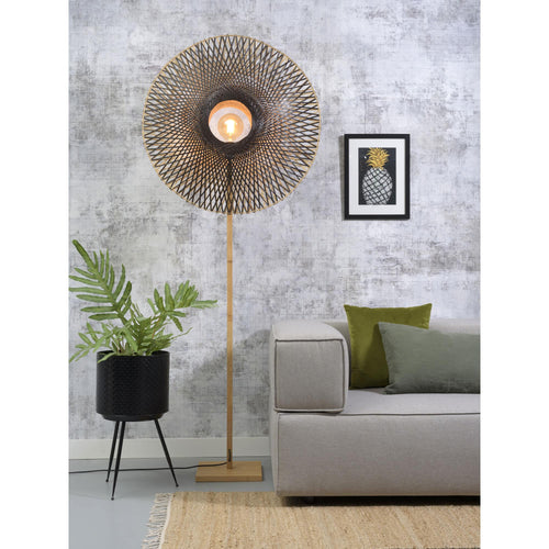 GOOD&MOJO vloerlamp Kalimantan - bruin - Ø87cm - vtwonen shop