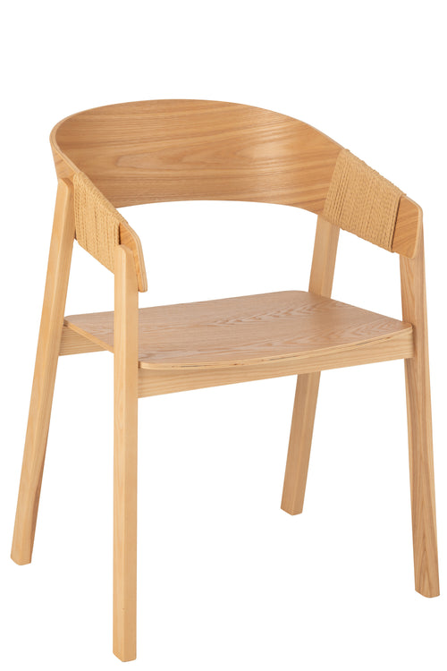 J-Line stoel Naga - essenhout/touw - naturel - vtwonen shop