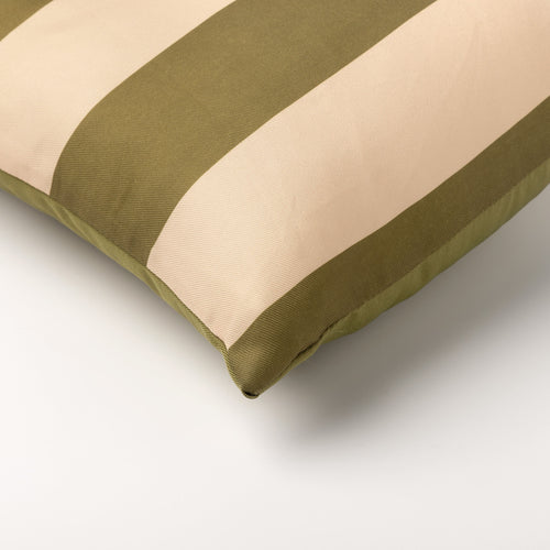 APOLLO - kussenhoes outdoor 45x45 cm - gestreept - Olive Branch - groen, beige