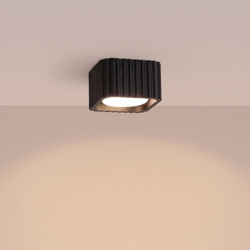 Sollux Lighting Plafondlamp RIFF 1 zwart Gx53 - 10x10x6cm