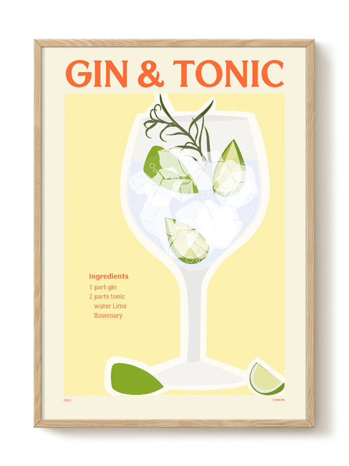 Elin PK - Gin & Tonic - PSTR studio Kunst Poster - vtwonen shop