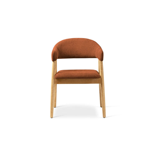 Set van 2 stoelen Adra chenille oranje - 59x56x77cm