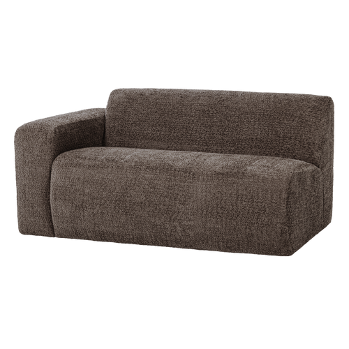 WOOOD 1,5-zits bank arm links Mojo Base - Wollig - Bruin - 74x145x97