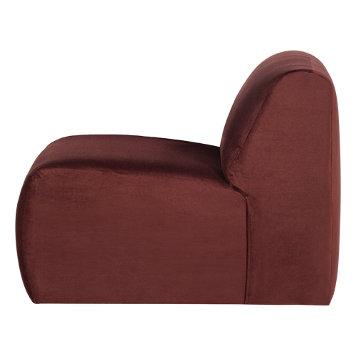 WOOOD 1-zits bank Mojo Base - Velvet - Kastanjebruin - 74x84x97