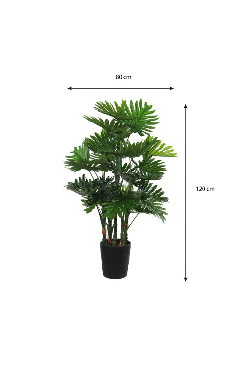 Mica Decorations Philodendron Kunstplant - H120 x Ø80 cm - Groen