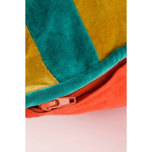 In The Mood Collection Clair Sierkussen - L45 x B45 x H10 cm - Katoenfluweel - Geel, Groen